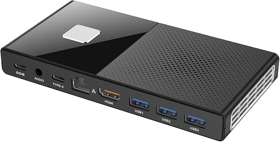 KINGDEL M6 Mini Desktop Computer N100/N200 Processor 4 Cores 6MB Cache, 16GB DDR4 RAM 1TB SSD, UHD Graphics HD/Type-C Dual Output Support 4K