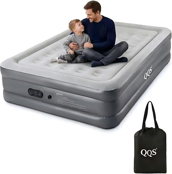 Twin Air Mattress with Built-in Pump, 18" Raised Inflatable Bed