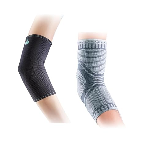 OPPO Elbow Pain Relief Bundle: RE200 Compression Sleeve & 2988 ACCUTEX Brace (M)