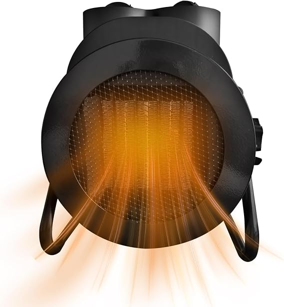 Space Heaters for Indoor Use, 1500W PTC Electric Heater with 90Adjustable Angle, Fast Safety Heat, Small Portable Heater for Office Home