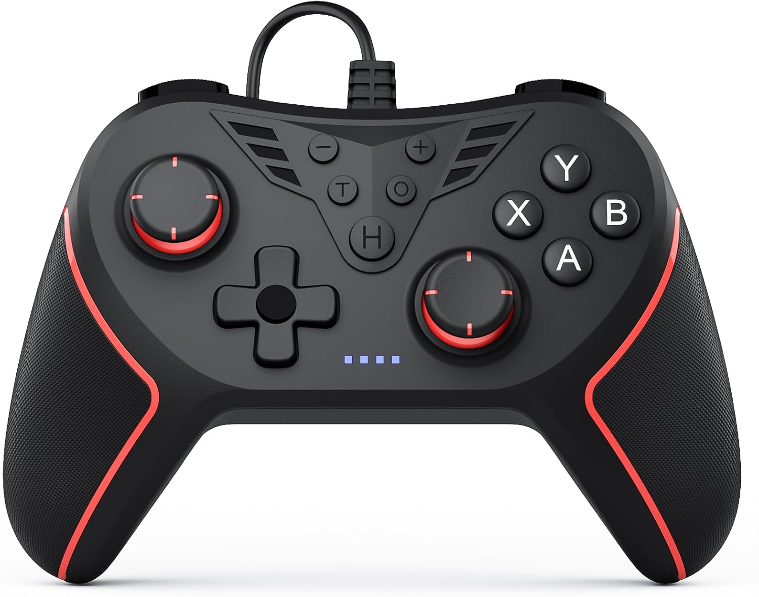 RivalPlay 有線コントローラー PC用 2つのマッピングボタン 調節可能な振動と3つのターボ速度 Win11/10/8/7対応 プラグアンドプレイ ブラック