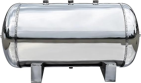 Stainless Steel Air Tank 1 Gal 5 Gallon 10 Gal - Gas Reserve Containers, Horizontal Air Storage Tank for Air Compressor/Painting/Welding, with Bracket Mounting Kit(13 Gal/50L (28x13x15 in))