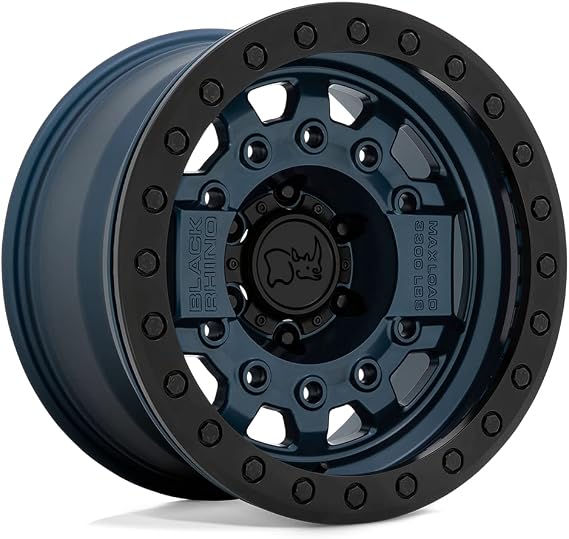 Black Rhino Hard Alloys AVENGER BEADLOCK 17X8.5, 6X5.5, 4.75, 0mm NAVY BLUE W/ BLACK HARDWARE - 1785AVG006140U12