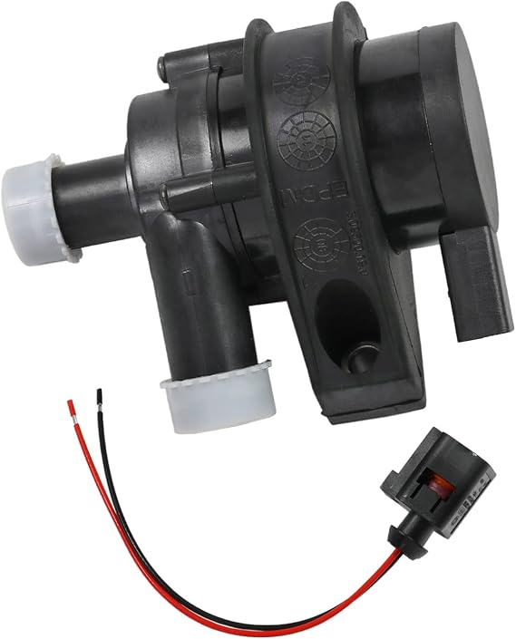 1K0965561J Auxiliary Cooling Water Pump With Plug Compatible With Audi VW | Replacement For Audi A3 A4 TT,VW Beetle Jetta Passat Tiguan CC Eos Golf GTI - 2.0T Engine Replace 1K0965561J