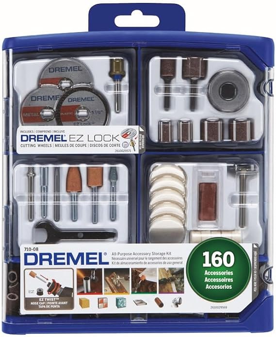 Dremel 160-Piece Rotary Tool Accessory Kit w/EZ Lock Technology (710-08)