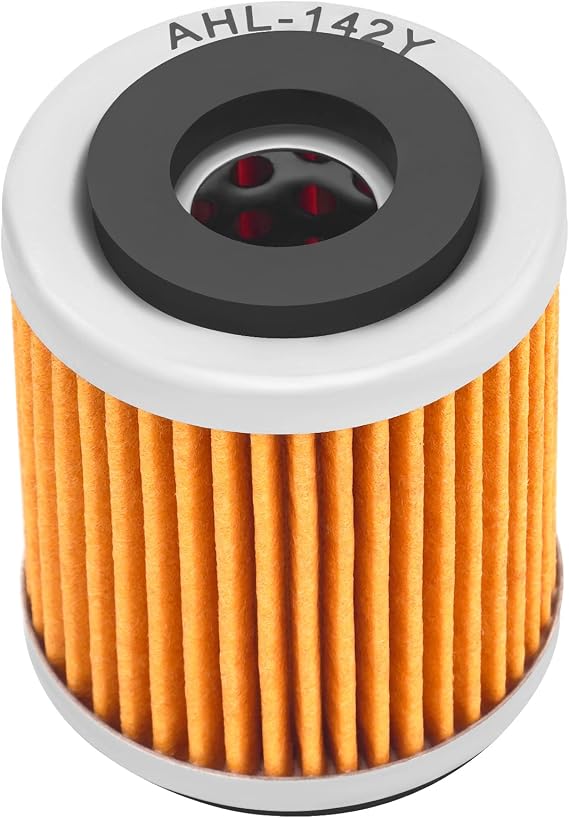 AHL 142 Oil Filter 1UY-13440-01 1UY-13440-02 Compatible with Yamaha YFM400 Big Bear IRS 4X4 400 2007-2012(yellow)