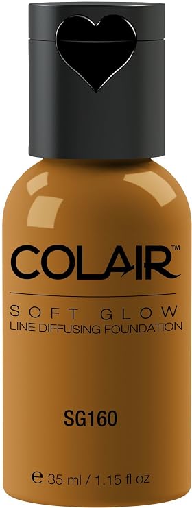 Dinair Airbrush Makeup Foundation | Dark Almond Sg160 | Soft Glow Dinair - 1.15 Oz