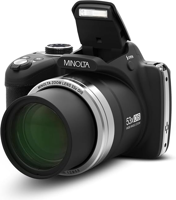 Minolta ProShot MN53Z 16MP Camera, 53X Optical Zoom, 1080p Video (Black)
