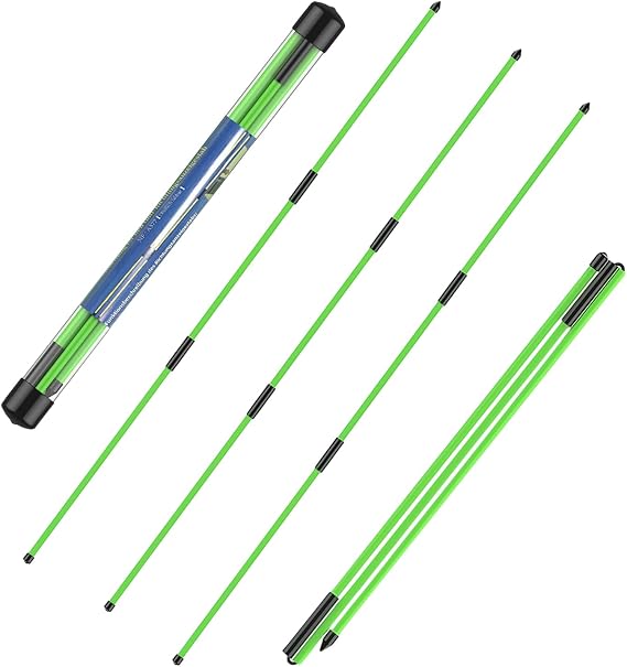 flintronic Golf Alignment Stick, Golf Practice Training Aid, Collapsible Golf Practice Rods for Aiming, Putting, Full Swing, Posture Corrector, with Clear Tube Case