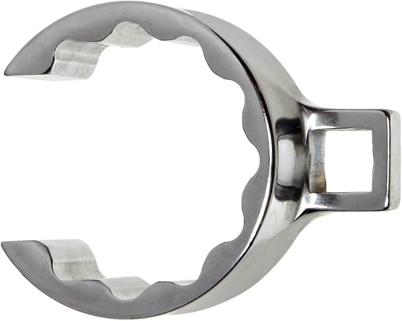 Martin BC26 Forged Alloy Steel 13/16" Opening Flare Nut 3/8" Drive Crowfoot Wrench, 12 Points Standard, 7/8" Length of Centers, Chrome Finish