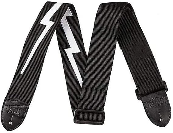 Fender Nylon Guitar Strap, Guitar Accessories, 2in, Lightning Bolt