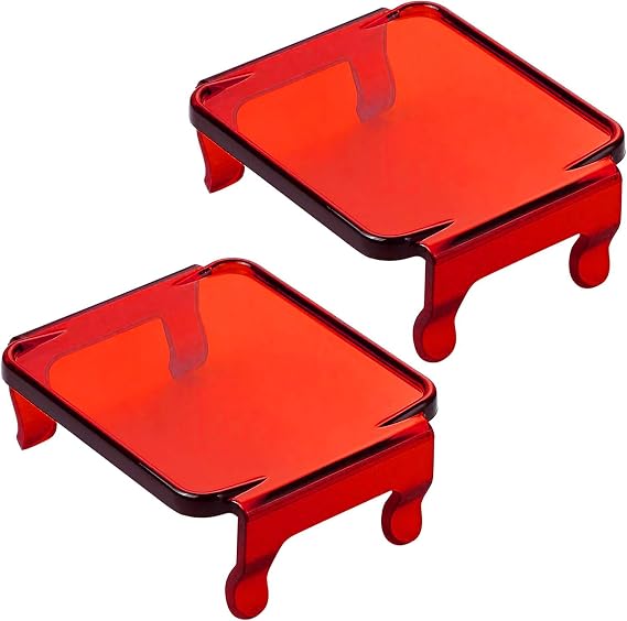 Red LED Cube Light Pod Cover 3 Inch Off Road Light Covers