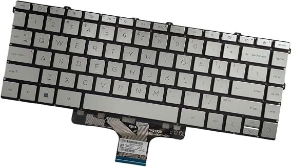 Laptop Replacement Keyboard Compatible for HP Envy X360 15-ew0013dx 15-ew0023dx 15-ew0797nr 15-ew1047nr P/N:831-00822-00ASN9193BL US Layout Backlit Silver
