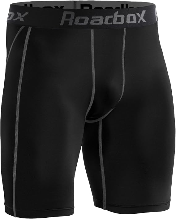 Roadbox 1,2 or 3 Pack Compression Shorts Mens, Sports Underwear Base Layer Shorts Tights Leggings Running Gym Cycling