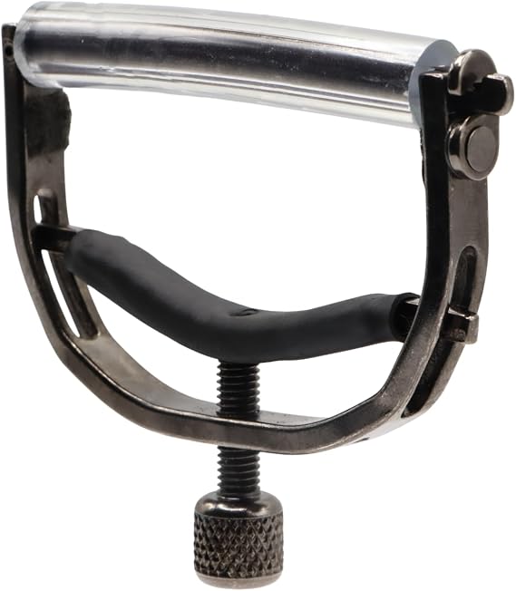 Paige 12-String Guitar Capo Adjustable Tension, Buzz-Free, Stores Behind the Nut - Smokey Black Finish