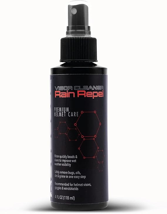 Molecule Helmet Rain Repel | Premium Helmet Care | Improved Wet Weather Visibility for Helmets, Visors, and Goggles | 4 Ounces