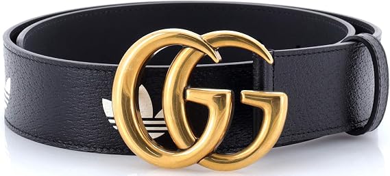 Pre-Loved x adidas GG Marmont Belt Printed Leather, Black