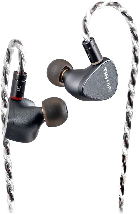 TINHIFI T5S Wired Earphones, Unique 10mm Topping Diaphragm Dynamic Driver HiFi IEMs with Detachable 0.78mm 2-Pin Cable, Ideal for Audiophiles