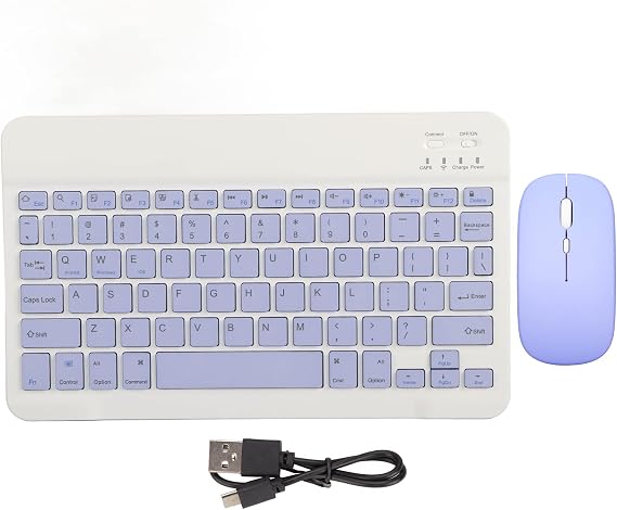 Keyboard and Mouse,Rechargeable Bluetooth Keyboard and Combo,Ultra Slim Portable Compact Keyboard Set for Laptop, PC