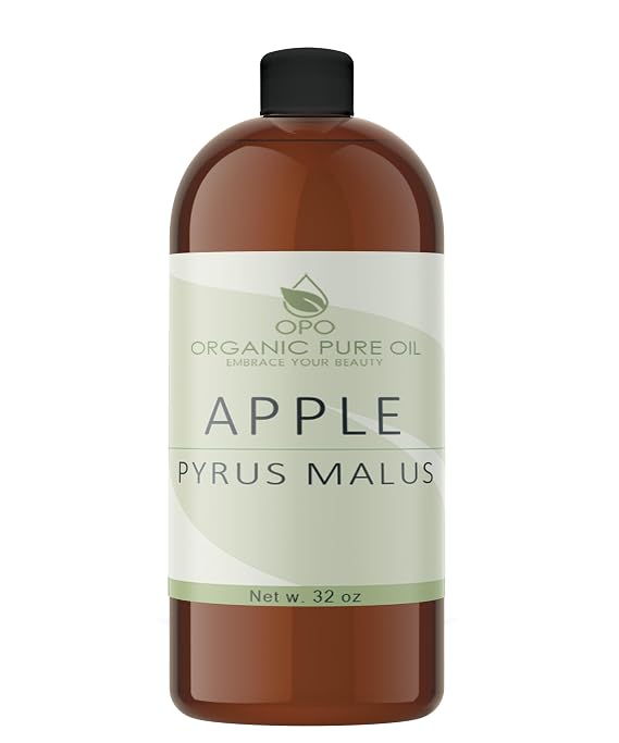 Apple Seed Oil - Pure, Unrefined, Cold Pressed, Non-GMO, Extra Virgin, Non-Comedogenic - 32 oz - for Hair, Skin, Nails, Body, Legs - Hydrating, Moisturizing, Nourishing Carrier Oil
