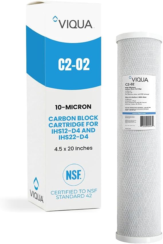 Viqua C2-02 Carbon Block Filter, 10-Micron, 4.5" x 20"