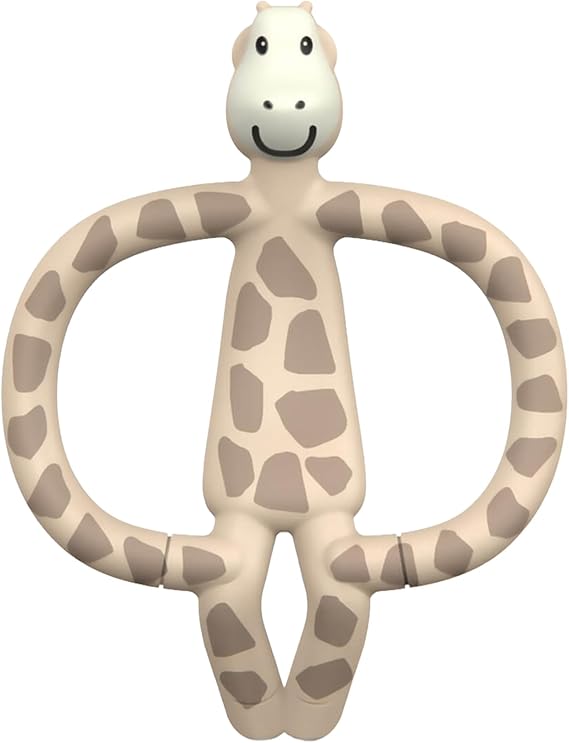 Matchstick Monkey, Antimicrobial Silicone Teether & Gel Applicator, Easy To Grip, BPA Free, 3 Months Old+, 11 cm, Gigi Giraffe, Pack of 1