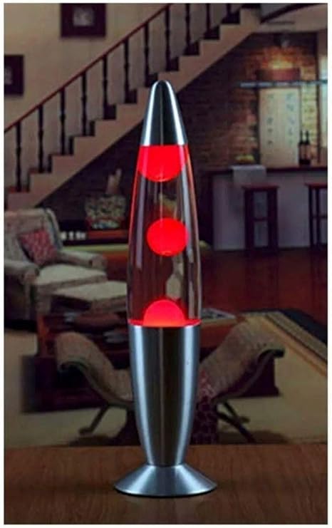 Bilger Büyük Boy Lav Lambası Lava Lamp 41 Cm, Kırmızı, 10 x 10