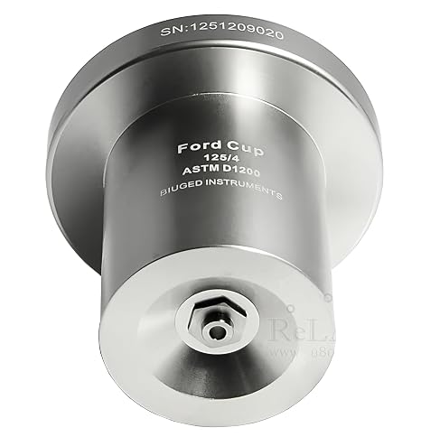 Ford Viscosity Cup Viscometer Kit ASTM D1200 Certified (No.1-No.5 Cups) | Portable Paint, Ink, Syrup Flow Tester | Quick Measurement for Flawless Coating Finish(3#)