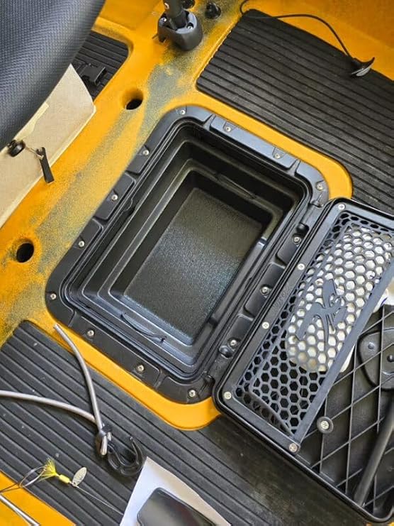 BerleyPro Bucket Bro Kayak Hatch Storage - Dry Storage Organizer for Hobie Cat Mirage Kayaks - Fishing Gear, Tackle Box & Accessory Storage - Easy Drain Cleaning