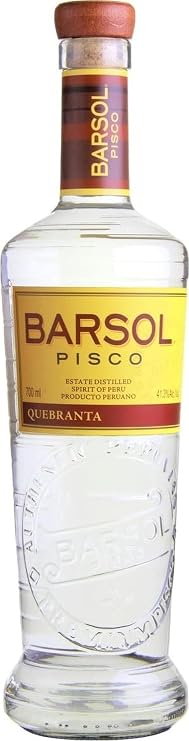 Barsol Primero Quebranta Pisco | 41.3% | 70cl | Citrus Notes with a Long Elegant Finish | Perfect in a Pisco Sour