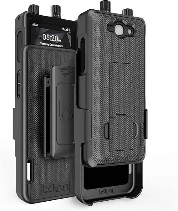BELTRON Sonim XP5 Plus Case with Holster, Industrial Strength Belt Swivel Clip for Sonim XP5Plus (AT&T FirstNet XP5900) - Secure Fit & Built-in Kickstand (Supports 2.25" Duty Belt) - Black
