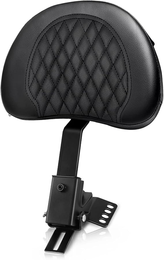 Adjustable Plug-in Driver Rider Backrest Pad Motorcycle Front Custom Mounting Kit Compatible with Harley Touring Models Road King Street Glide Electra Glide Road Glide 1997-2026