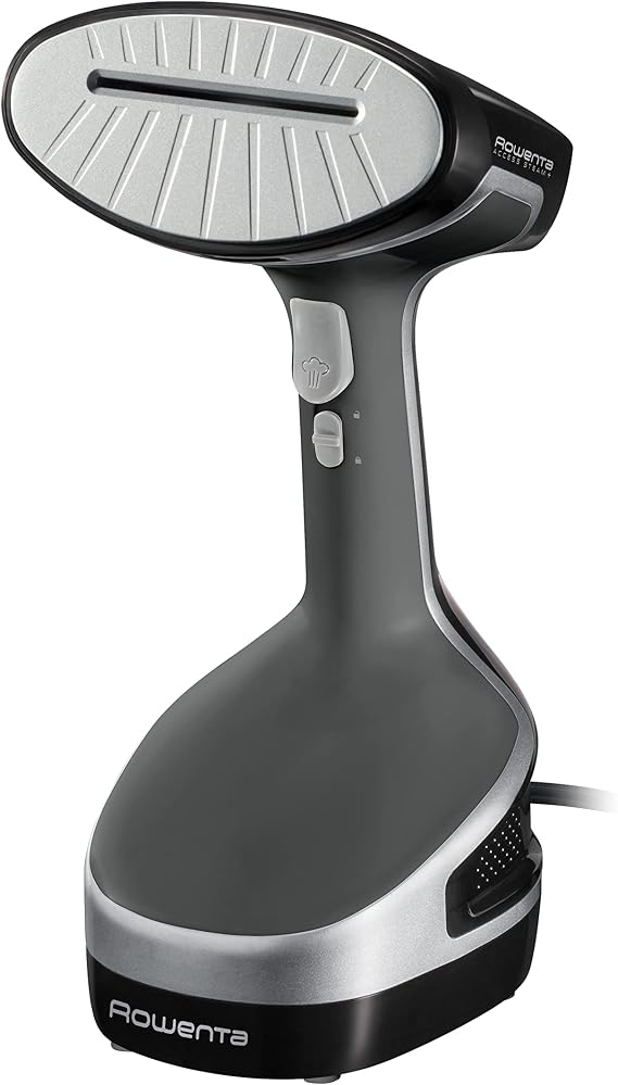Rowenta Access Steam+ DR8150 Steam Brush, Vertical Iron 1600 W, 190 ml Tank, Eliminates Wrinkles, Odors and Sanitizes, Delicate and Thick Clothing Accessory, Cable 3 m, Grey/Black