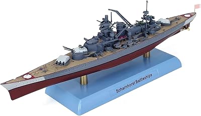 1: 1000 Scale WWII German Scharnhorst Battleship Alloy Warship Model Military Model Diecast Ship Model for Collection