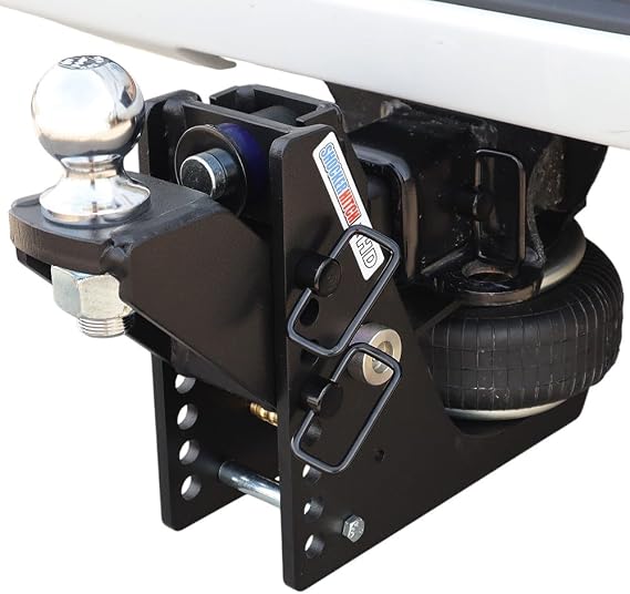 Shocker HD Max Air Hitch & Raised Ball Mount (2" Rise / 2" of Drop) - Fits 2-1/2"Hitch Has 2-5/16"Ball - 20,000 lbs