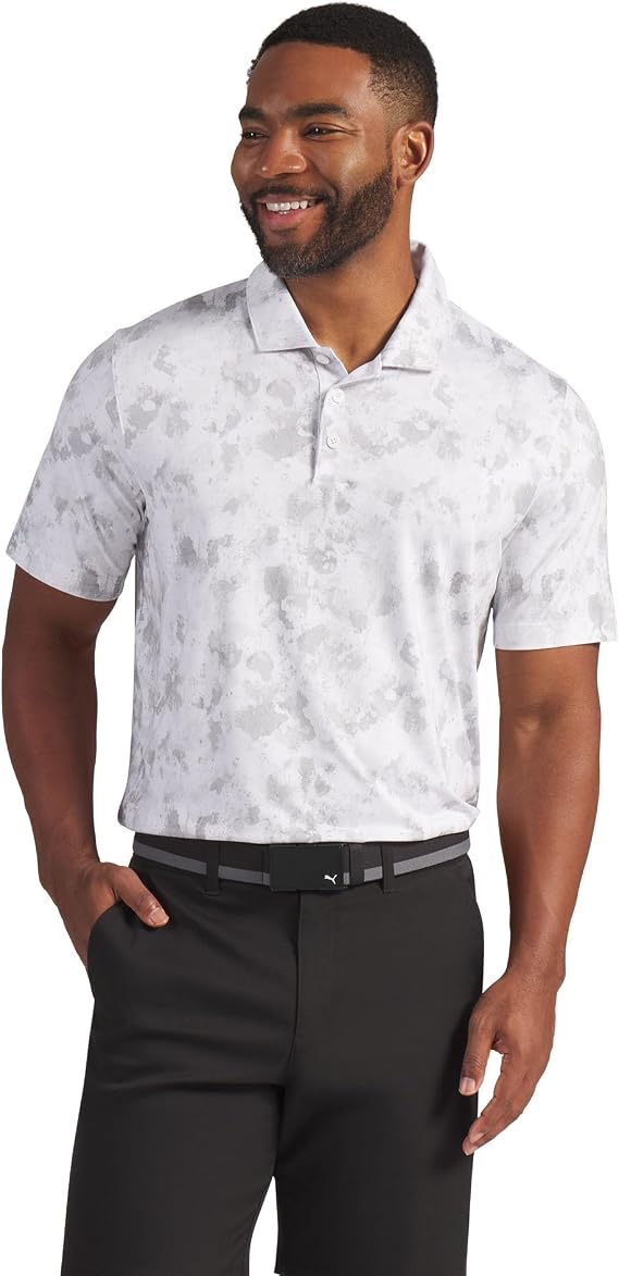 PUMA X Volition Camo Men's Golf Polo Shirt, White Glow, XL