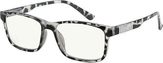 Eyekepper Progressive Multifocus Reading Glasses Blue Light Blocking Men No Line Multifocal Readers Grey/Tortoise +1.00