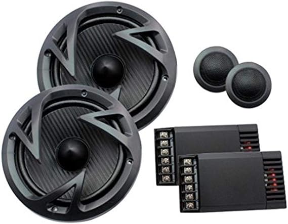 Power Acoustik EF-60C Edge Series 6.5" 500-Watt 2-Way Component Speaker System , BLACK