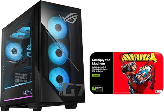 [2025] ASUS ROG G700 (G700TF-DS774Ti) Gaming Desktop PC: Intel Core Ultra 7 265F, 16GB DDR5 RAM, 1TB NVMe SSD, NVIDIA GeForce RTX 5070Ti, Windows 11