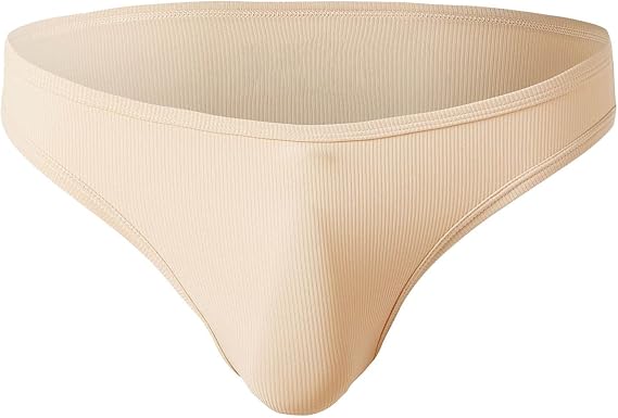 Men's Ribbed Ribbed Stretch Fit Low-Rise Briefs,Solid Color Lightweight Sexy Bulge Enhancing Classic Trendy Underwear