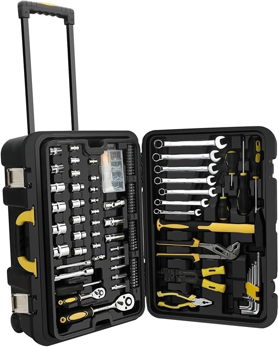 Hand Tools Trolley Metal Mechanic's Kit Home Repairs Suitcase Tool Practical