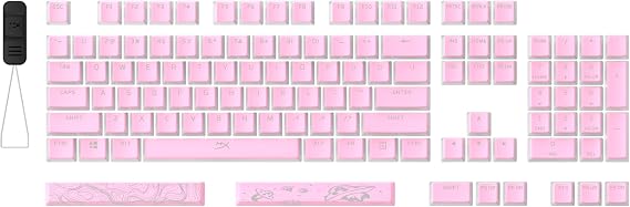 HyperX Pudding Keycaps 2 - Full Key Set - PBT - 112 Keys - Pink
