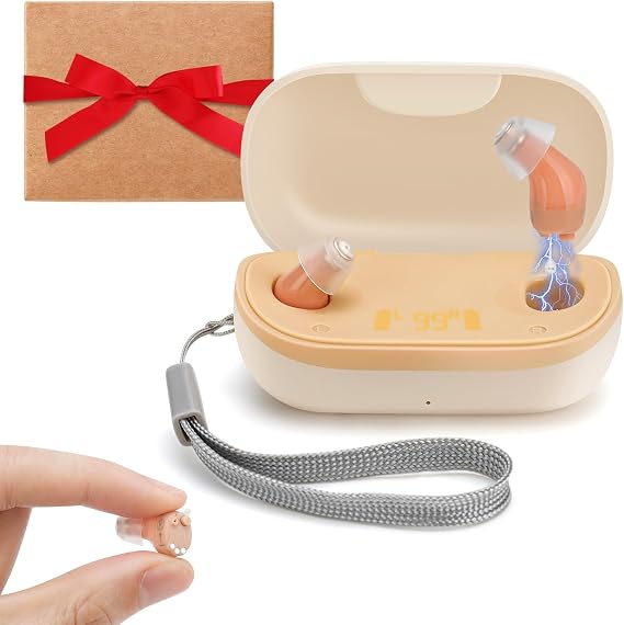 Rechargeable Hearing Aids for Women/Men,16-Channel Digital Tinnitus Hearing Aids for Senior 3-Mode with Intelligent Noise Reduction,Lightweight in Ear OTC Hearing Aid Amplifiers with Automatic On/Off