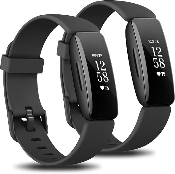 Pack 2 Straps Compatible with Fitbit Inspire 2 Straps Women Men,Soft Silicone Sport Replacement for Fitbit Inspire 2 Only.[NOT for Fitbit Inspire/Fitbit Inspire HR]