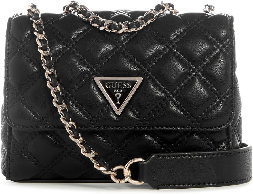 GUESS Giully II Mini Compound Convertible Flap Bag Black