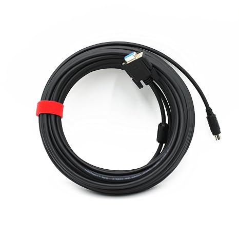 Wood Thrush PTZ Camera Control Cable, 8-Pin Mini-DIN to RS232 VISCA Cable for Long-Distance Camera Control. Connect to Joystick, Keyboard, or PC. Compatible with Most Major Brands. (49.2ft/15m)