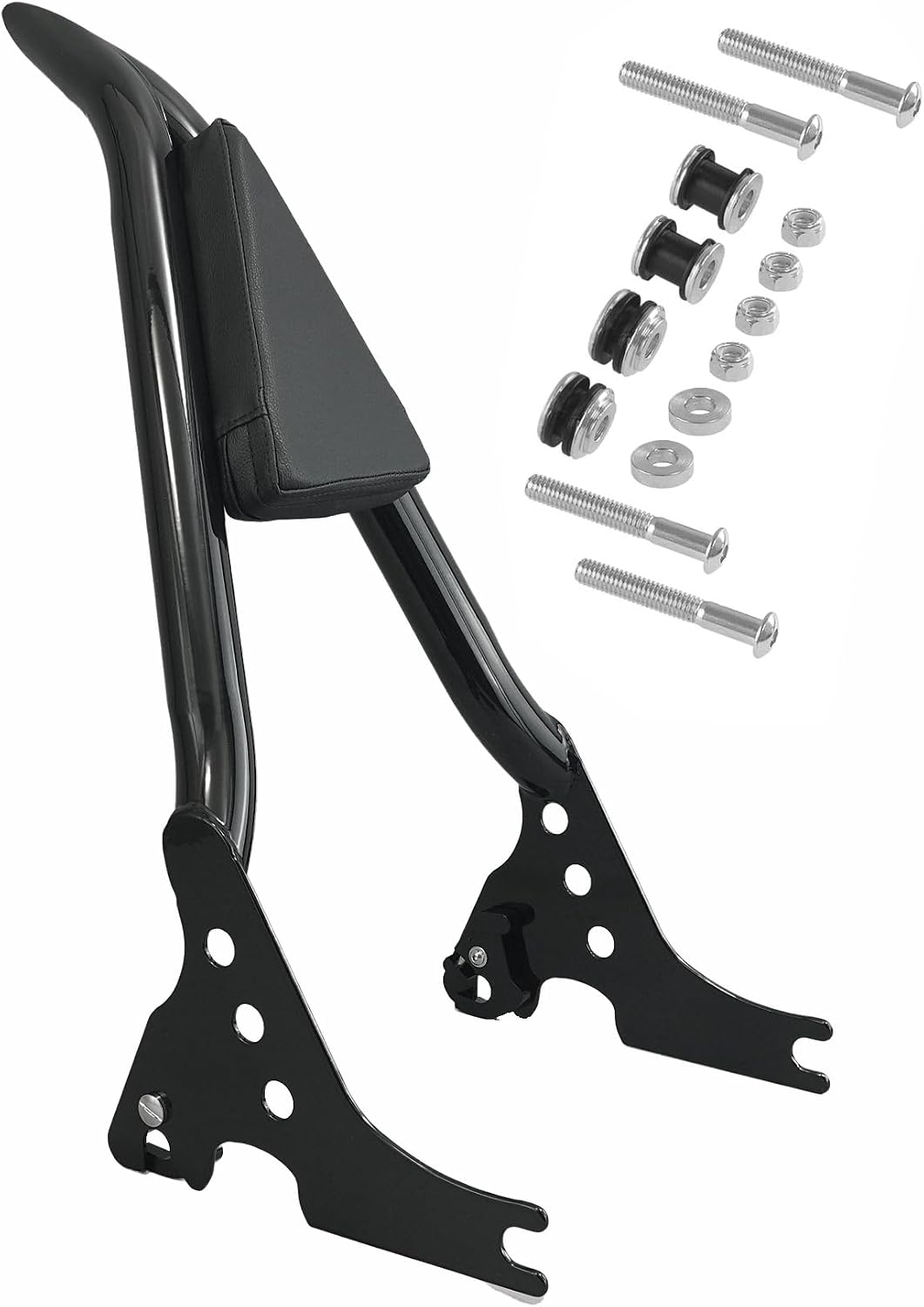 Motorcycle Detachable Sissy Bar Passenger Backrest fit for Harley Davidson Sportster XL 883 1200 2004-2023 04-Black