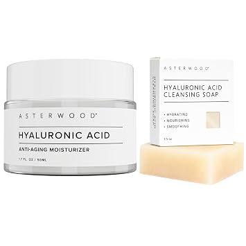 Asterwood Hyaluronic Acid Moisturizer + Hyaluronic Acid Cleansing Bar