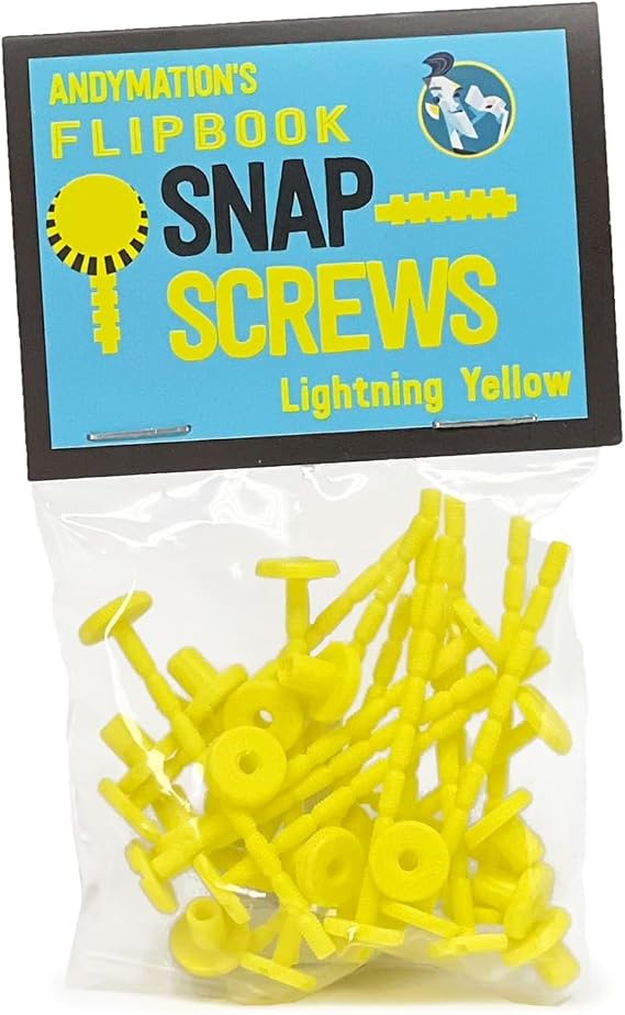 Andymation Snap Screws Yellow for Binding Animated flipbooks Together