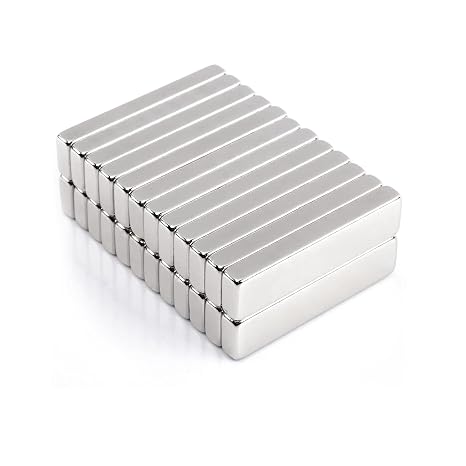 MNS Magneteksan Dikdörtgen Çok Güçlü Neodyum Mıknatıs - Daimi NdFeB Nadir Toprak - Nikel Kaplı, Paslanmaz Neodim - Dünyanın En Güçlü Modeli (1, 40x10x5 mm)